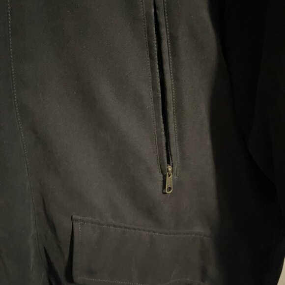 Savane chore coat lots of pockets quilted inside minimalist  mens large black - Picture 3 of 7